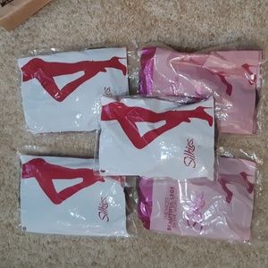 Silkies Mocha Regular size 5 packs of Silkies 3 pack knee highs.